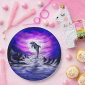 Moonlight Dolphin Pappteller (Party)