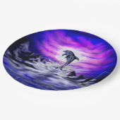 Moonlight Dolphin Pappteller (Schrägansicht)