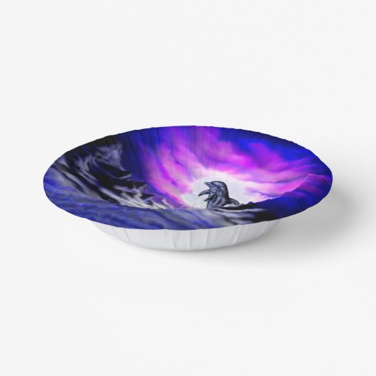 Moonlight Dolphin Pappteller (Gewinkelt)