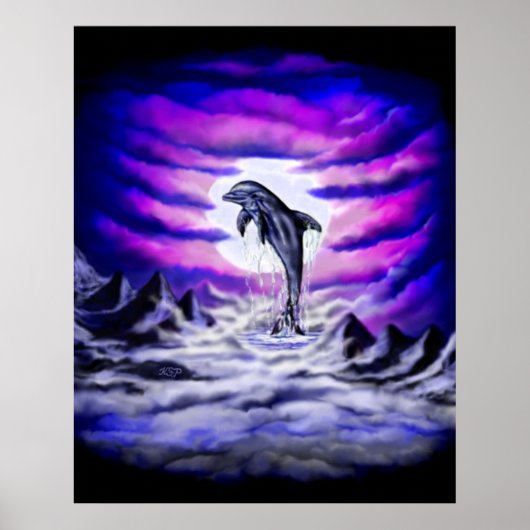 Moonlight Dolphin Poster (Vorne)