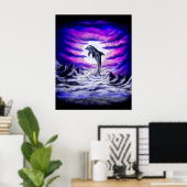Moonlight Dolphin Poster (Heimbüro)