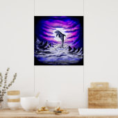 Moonlight Dolphin Poster (Küche)