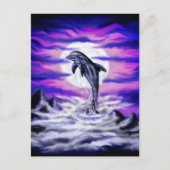 Moonlight Dolphin Postkarte (Vorderseite)
