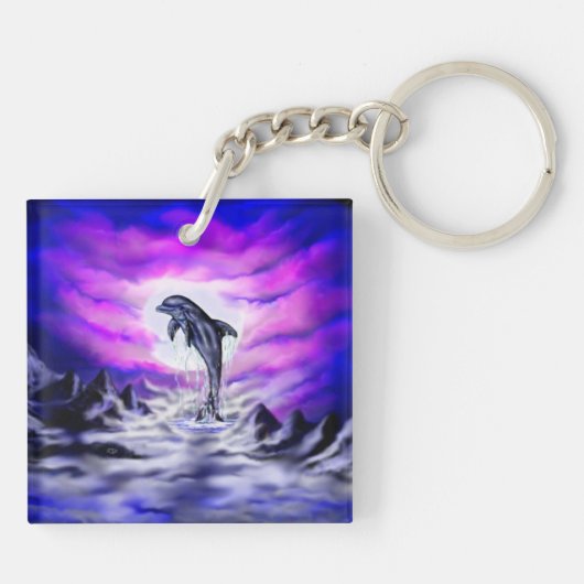 Moonlight Dolphin Schlüsselanhänger (Rückseite)