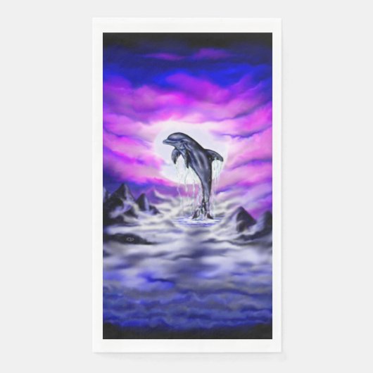 Moonlight Dolphin Serviette (Vorderseite)