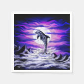 Moonlight Dolphin Serviette (Vorderseite)