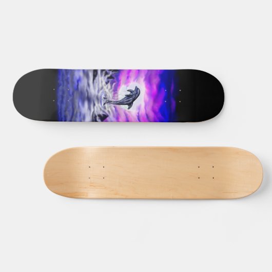 Moonlight Dolphin Skateboard (Horizontal)