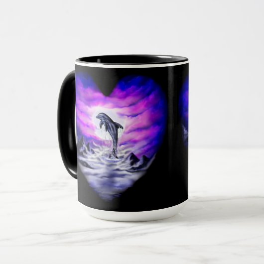 Moonlight Dolphin Tasse (Vorderseite Links)
