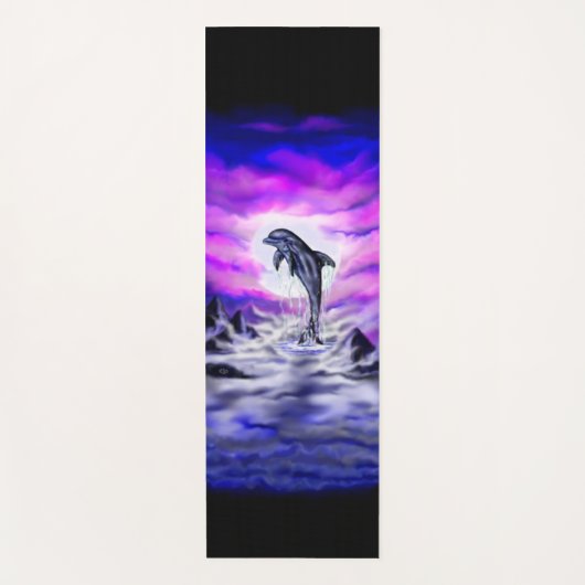 Moonlight Dolphin Yogamatte (Vorderseite)