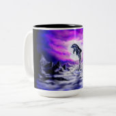 Moonlight Dolphin Zweifarbige Tasse (Vorderseite Links)