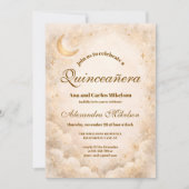 Moonlight Elegance Quinceañera Einladung (Vorderseite)