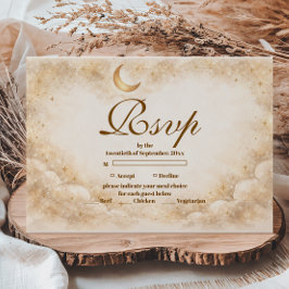 Moonlight Elegance Quinceañera RSVP Karte