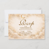 Moonlight Elegance Quinceañera RSVP Karte (Vorderseite)