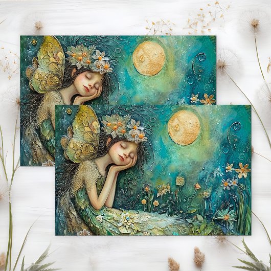 MOONLIGHT FAIRY MIRL DECOUPAY SEIDENPAPIER