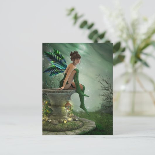 Moonlight Fairy Postcard Postkarte (Stehend Vorderseite)