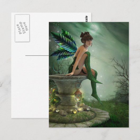 Moonlight Fairy Postcard Postkarte (Vorne/Hinten)