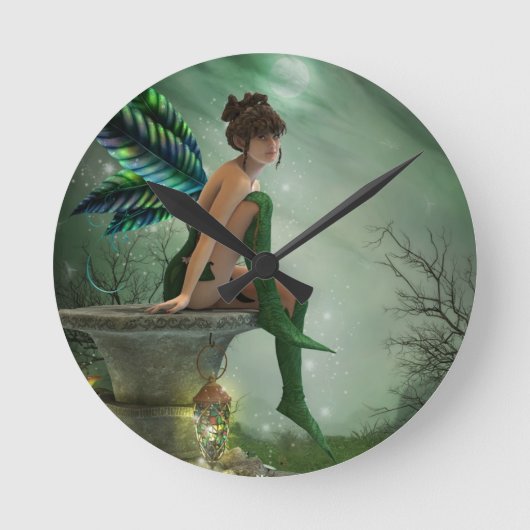 Moonlight Fairy Runde Wanduhr (Vorderseite)