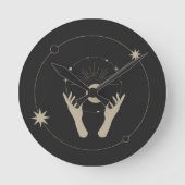 moonlight fantasy aesthetic design runde wanduhr (Vorderseite)