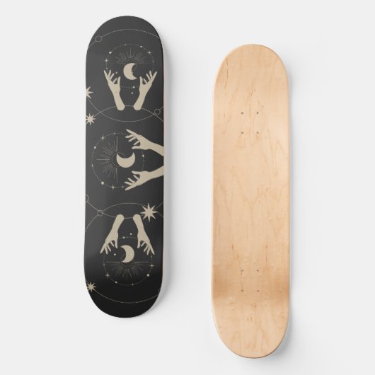 moonlight fantasy aesthetic design skateboard (Vorderseite)