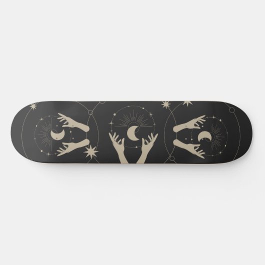 moonlight fantasy aesthetic design skateboard (Horizontal)