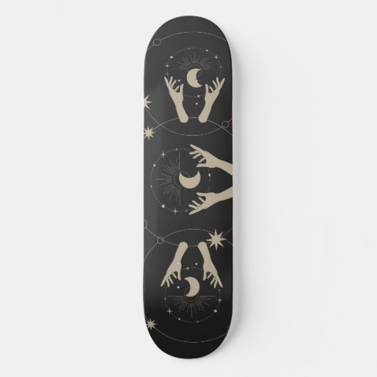 moonlight fantasy aesthetic design skateboard (Vorderseite)