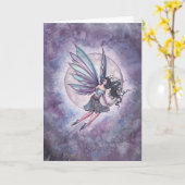 Moonlight Flight Faiasy Fantasy Art Karte (Gelbe Blume)