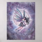Moonlight Flight Faiy and Moon Fantasy Art Poster (Vorne)