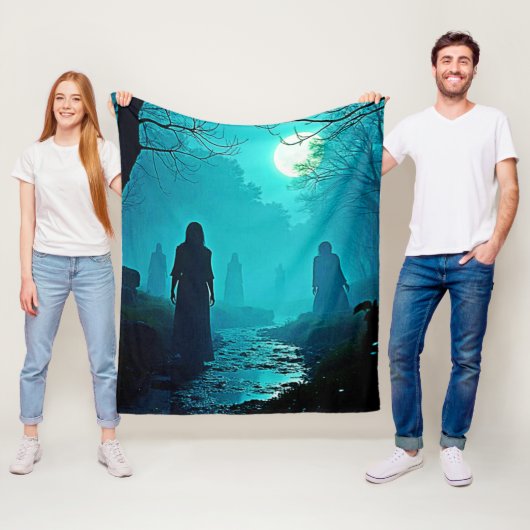 Moonlight Forest Spirits Design Fleecedecke (Beispiel)