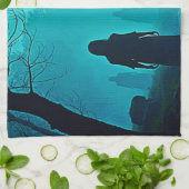 Moonlight Forest Spirits Design Geschirrtuch (Gefaltet)