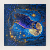 Moonlight Forest Spirits - Verzaubertes Owl Puzzle (Horizontal)
