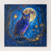 Moonlight Forest Spirits - Verzaubertes Owl Puzzle (Vertikal)