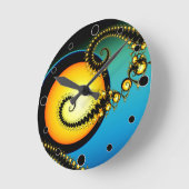 Moonlight Fractal Art Runde Wanduhr (Winkel)
