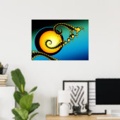 Moonlight Fraktal Art Poster (Heimbüro)