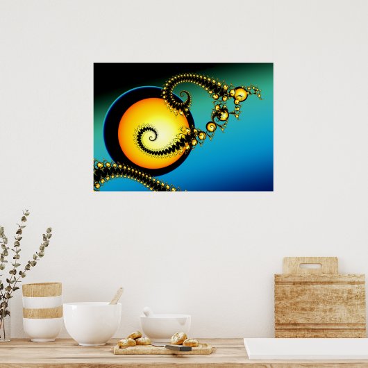 Moonlight Fraktal Art Poster (Küche)