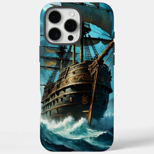 Moonlight Galleon Pirate Ship Case-Mate iPhone Hülle (Rückseite)