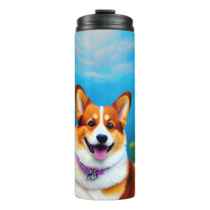 Moonlight Garden Corgi Dog Thermosbecher