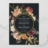 Moonlight Garden | Florale Hochzeiten speichern da Folieneinladung (Vorderseite)