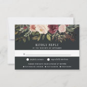 Moonlight Garden RSVP Karte mit Wahlmöglichkeiten (Vorderseite)