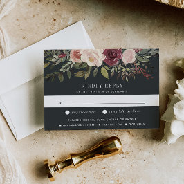 Moonlight Garden RSVP Karte mit Wahlmöglichkeiten