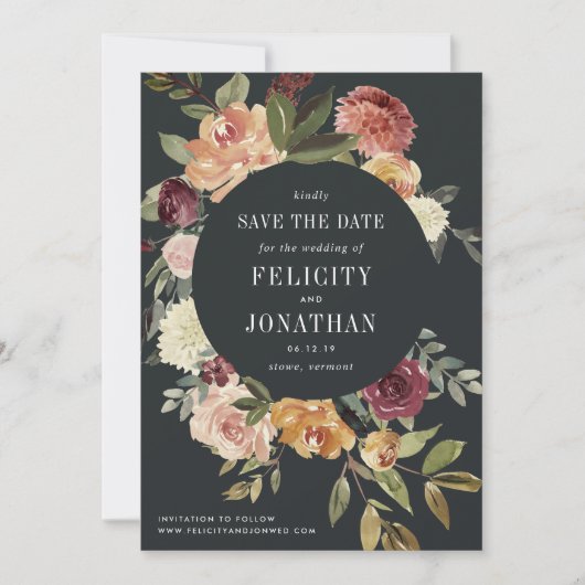 Moonlight Garden Save the Date Karte (Vorderseite)