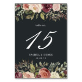 Moonlight Garden Tischnummer Card (Vorderseite)