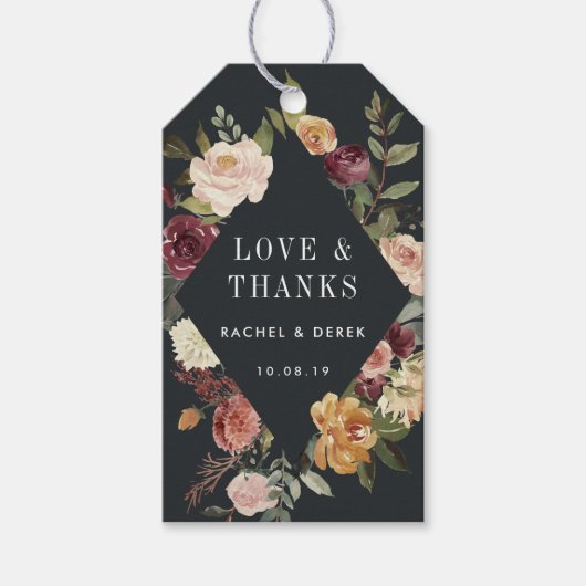 Moonlight Garden Wedding Gefallen Geschenkanhänger (Vorderseite)