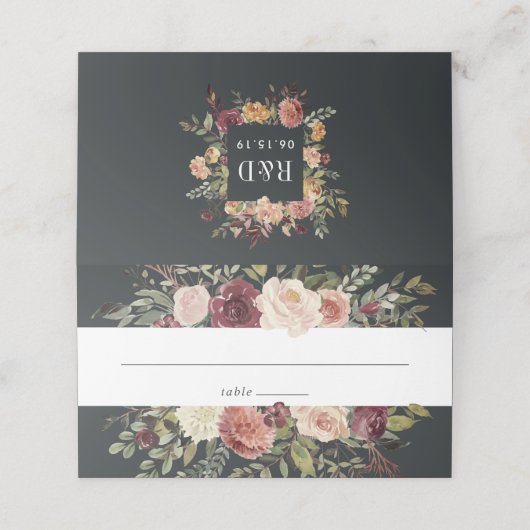 Moonlight Garden Wedding Platzkarte (Außenseite Aufgefaltet)