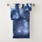Moonlight Glow Moon Phasen in Sky Clouds Badhandtuch Set (Insitu)