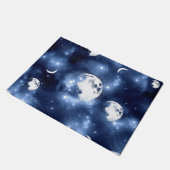 Moonlight Glow Moon Phasen in Sky Clouds Fußmatte (Schrägansicht)