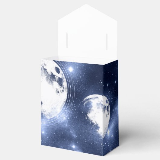 Moonlight Glow Moon Phasen in Sky Clouds Geschenkschachtel (Geöffnet)