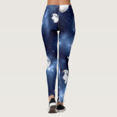 Moonlight Glow Moon Phasen in Sky Clouds Leggings (Rückseite)