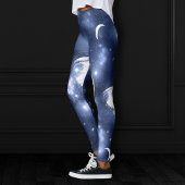 Moonlight Glow Moon Phasen in Sky Clouds Leggings
