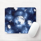 Moonlight Glow Moon Phasen in Sky Clouds Mousepad (Mit Mouse)