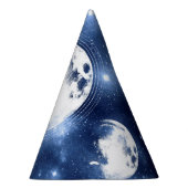 Moonlight Glow Moon Phasen in Sky Clouds Partyhütchen (Rechts)